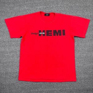 Vintage Dodge 426 Hemi T-Shirt Men's Medium Red Cars Muscle Racing Sports Y2K